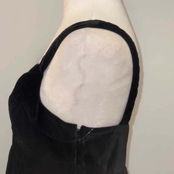 Lands End Canvas 1963 Black Velvet Holiday Dress Size 8 - Picture 4 of 16